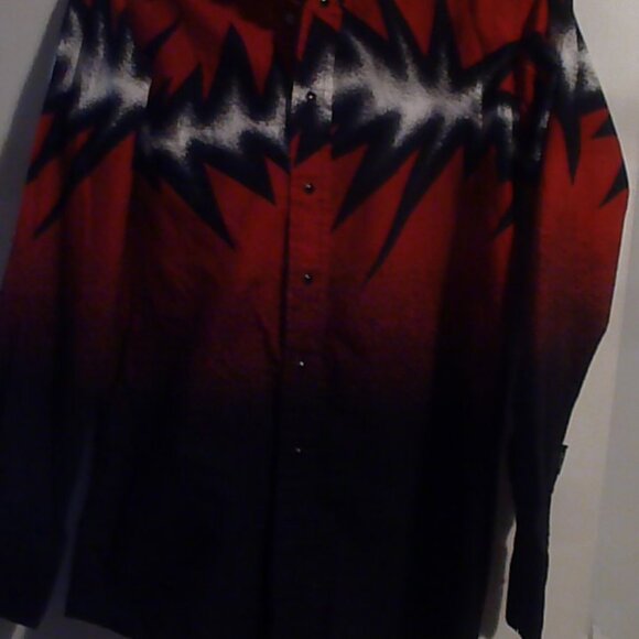 Vintage Brooks & Dunn Panhandle Slim Flame Shirt – Men’s Medium - Picture 9 of 13